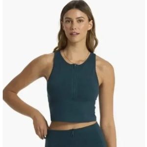 Vuori Granite Half Zip Tank Top & Zip Leggings Set XS